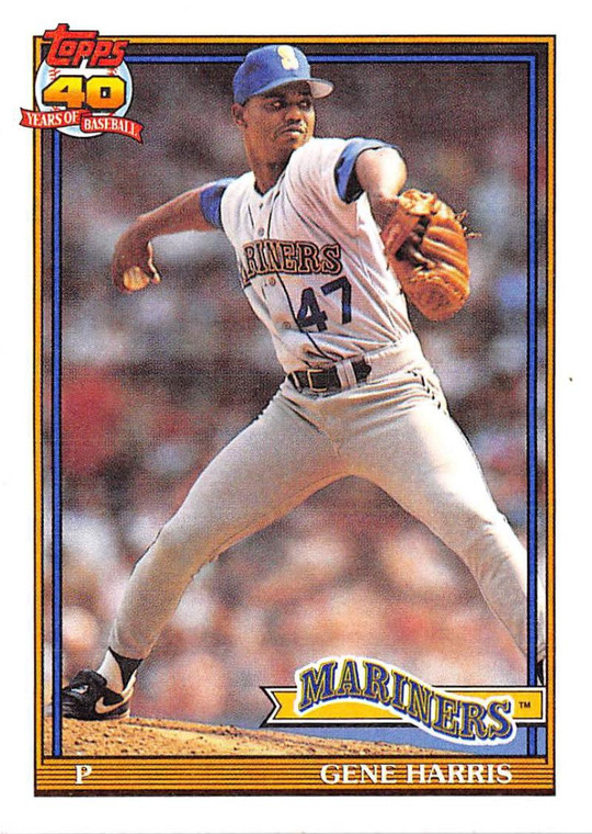 1991 Topps #203 Gene Harris VG Seattle Mariners 