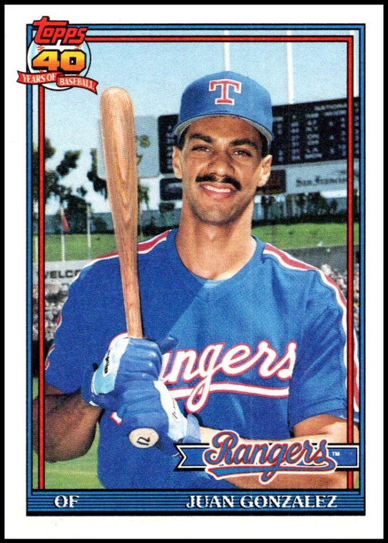 1991 Topps #224 Juan Gonzalez VG Texas Rangers 