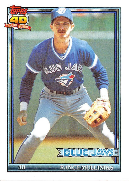 1991 Topps #229 Rance Mulliniks VG Toronto Blue Jays 