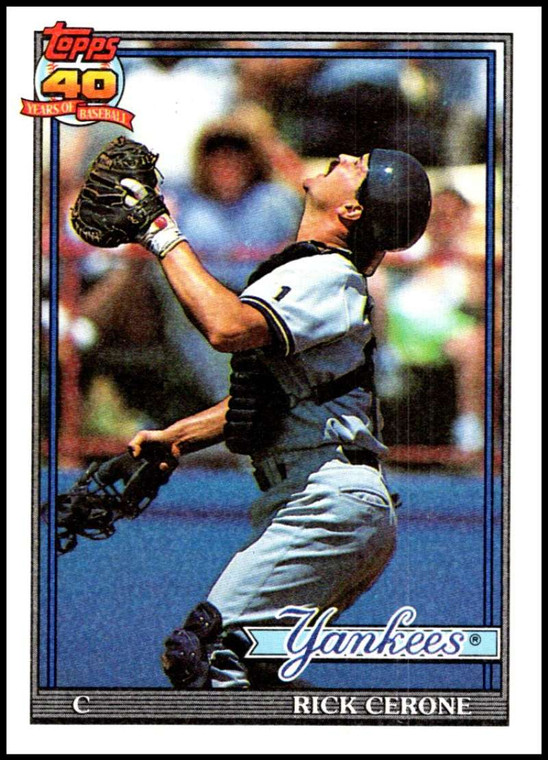 1991 Topps #237 Rick Cerone VG New York Yankees 