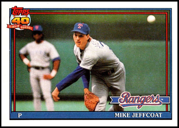 1991 Topps #244 Mike Jeffcoat VG Texas Rangers 