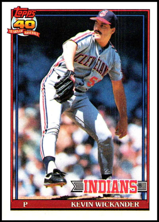 1991 Topps #246 Kevin Wickander VG Cleveland Indians 