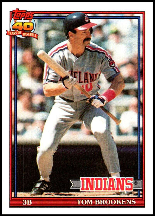 1991 Topps #268 Tom Brookens VG Cleveland Indians 