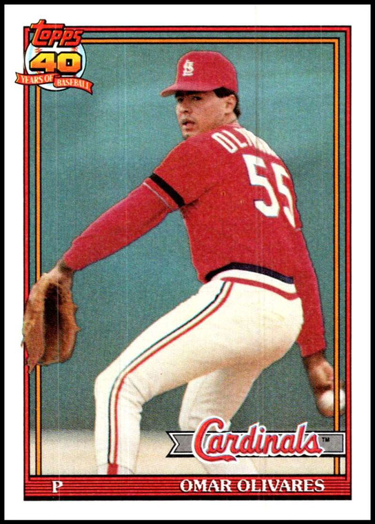 1991 Topps #271 Omar Olivares VG RC Rookie St. Louis Cardinals 