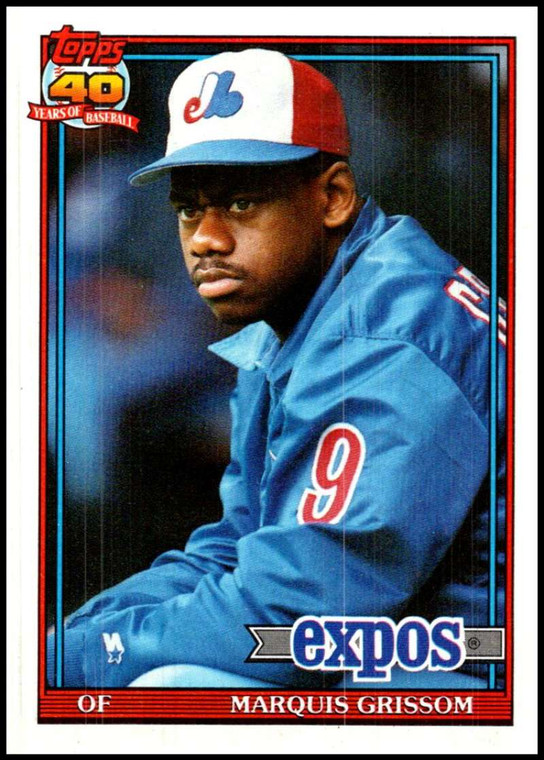 1991 Topps #283 Marquis Grissom VG Montreal Expos 