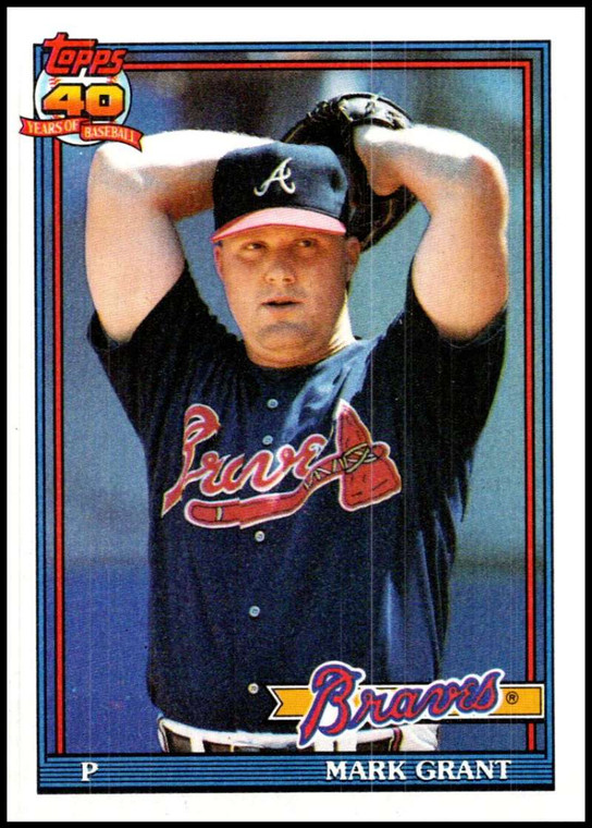 1991 Topps #287 Mark Grant VG Atlanta Braves 