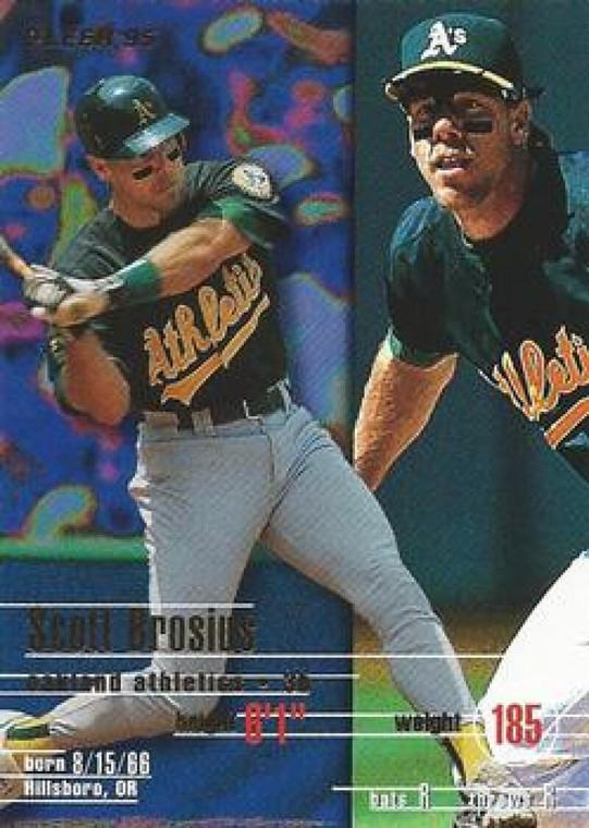 1995 Fleer #242 Scott Brosius VG Oakland Athletics 