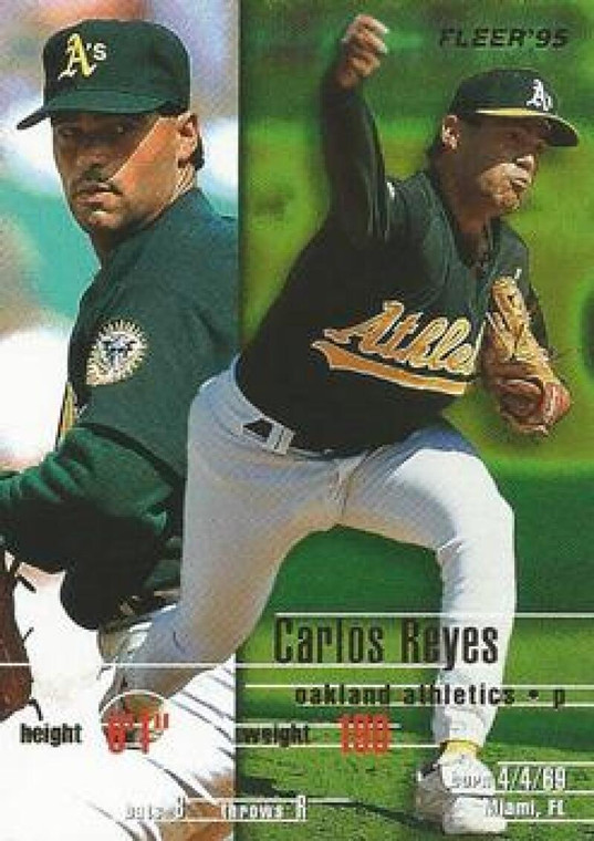 1995 Fleer #252 Carlos Reyes VG Oakland Athletics 