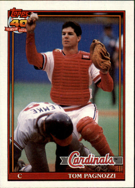 1991 Topps #308 Tom Pagnozzi VG St. Louis Cardinals 