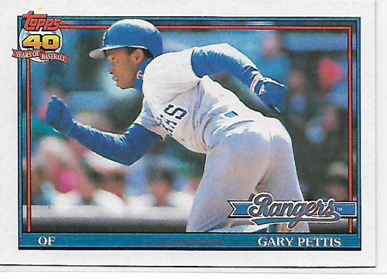 1991 Topps #314 Gary Pettis VG Texas Rangers 
