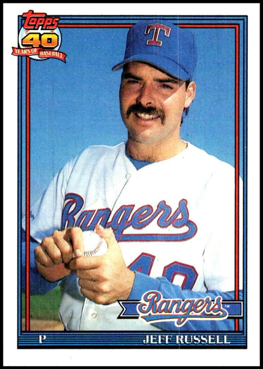 1991 Topps #344 Jeff Russell VG Texas Rangers 