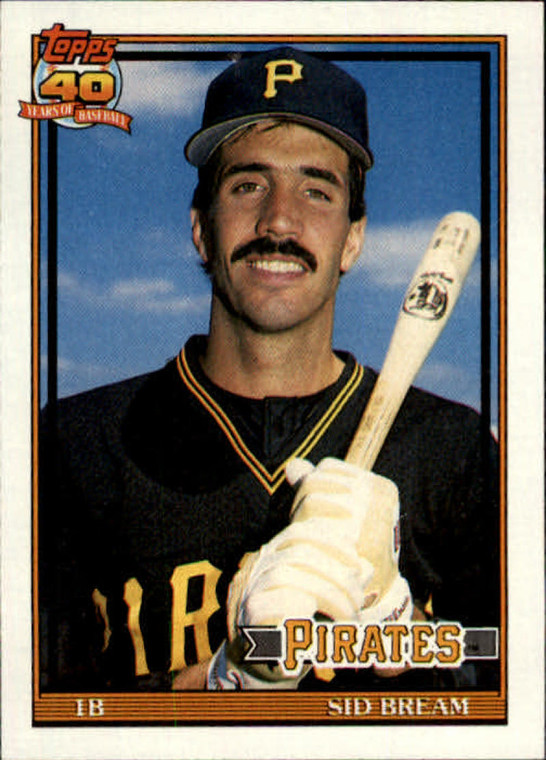 1991 Topps #354 Sid Bream VG Pittsburgh Pirates 