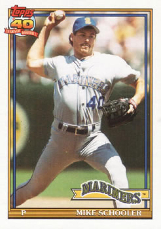 1991 Topps #365 Mike Schooler VG Seattle Mariners 