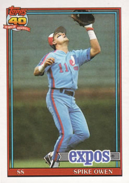 1991 Topps #372 Spike Owen VG Montreal Expos 