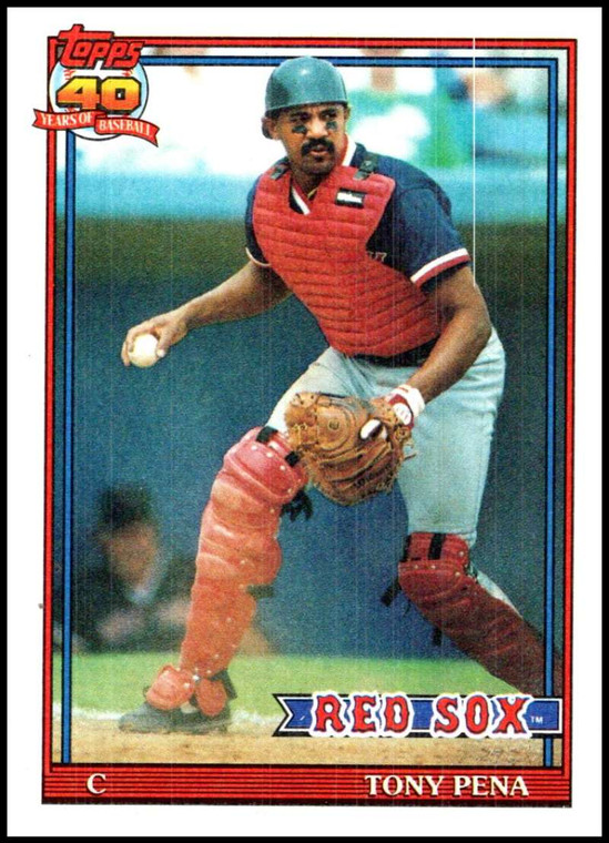 1991 Topps #375 Tony Pena VG Boston Red Sox 