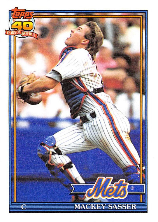 1991 Topps #382 Mackey Sasser VG New York Mets 