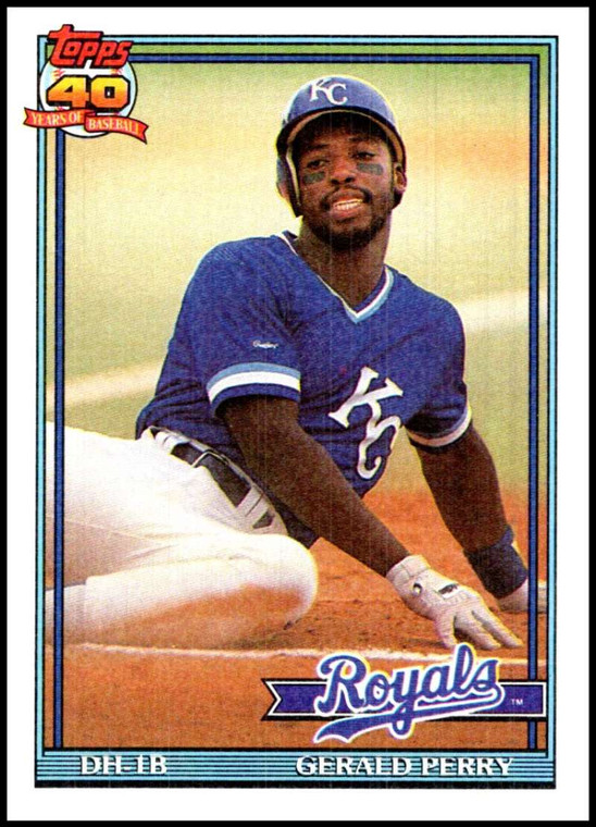 1991 Topps #384 Gerald Perry VG Kansas City Royals 