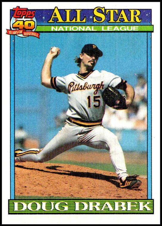 1991 Topps #405 Doug Drabek AS VG Pittsburgh Pirates 