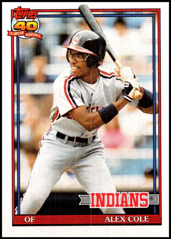 1991 Topps #421 Alex Cole VG Cleveland Indians 