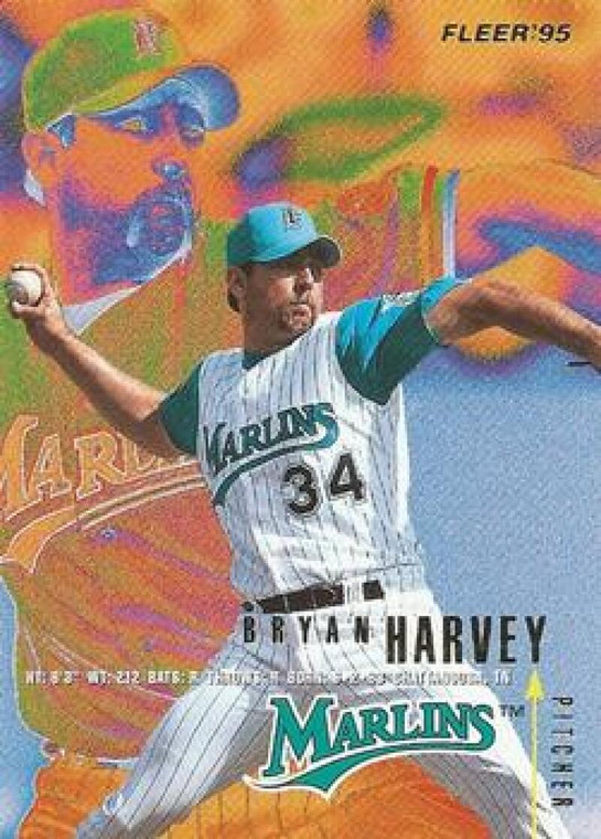 1995 Fleer #334 Bryan Harvey VG Florida Marlins 