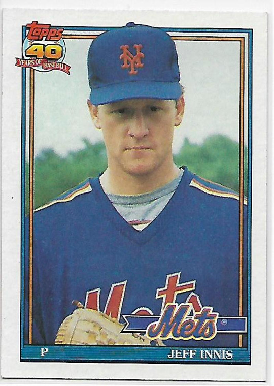 1991 Topps #443 Jeff Innis VG New York Mets 