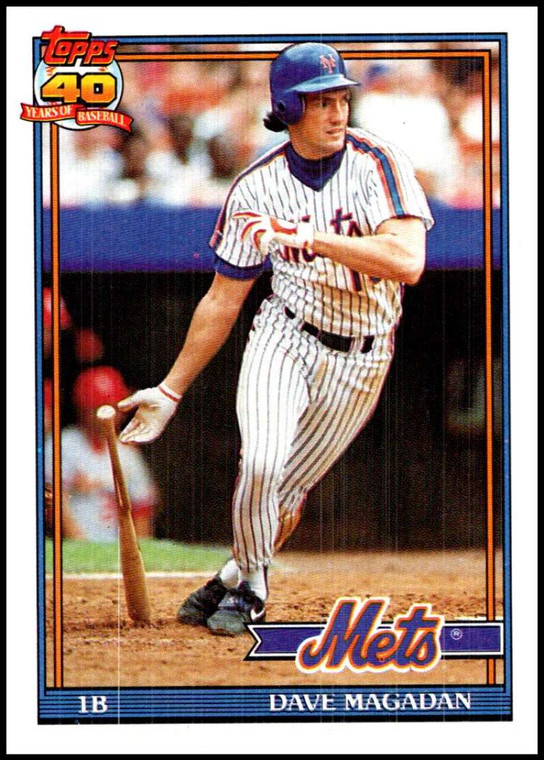 1991 Topps #480 Dave Magadan VG New York Mets 