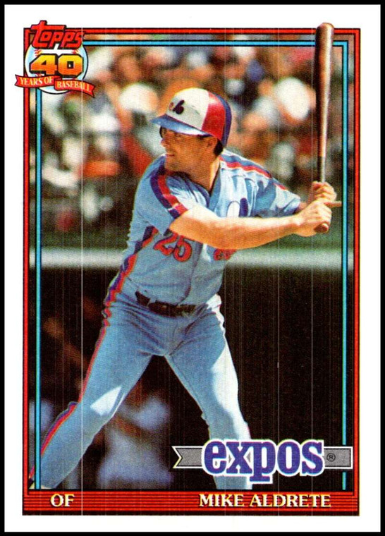1991 Topps #483 Mike Aldrete VG Montreal Expos 