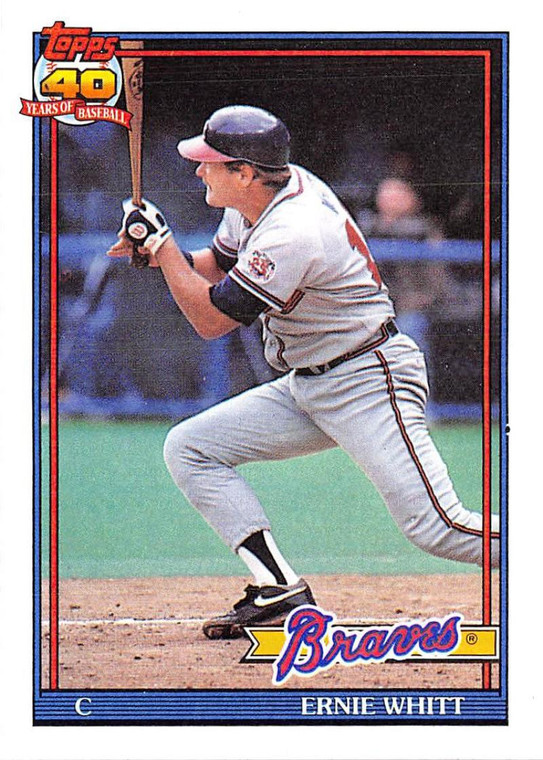1991 Topps #492 Ernie Whitt VG Atlanta Braves 