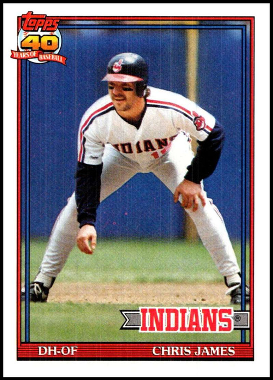 1991 Topps #494 Chris James VG Cleveland Indians 