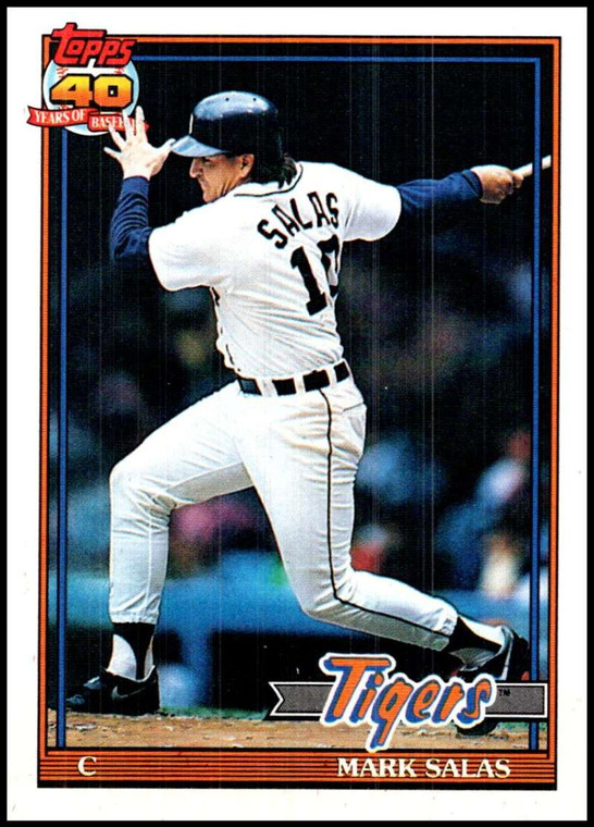 1991 Topps #498 Mark Salas VG Detroit Tigers 