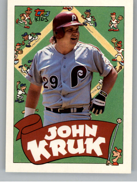 SOLD 117485 1992 Topps Kids #18 John Kruk NM-MT Philadelphia Phillies 