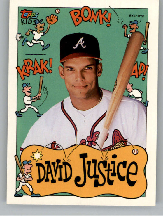 1992 Topps Kids #31 David Justice NM-MT Atlanta Braves 