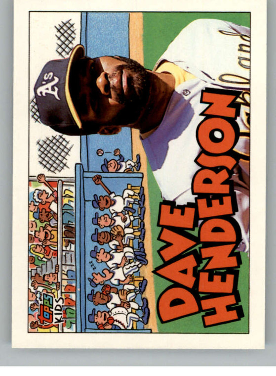 1992 Topps Kids #116 Dave Henderson NM-MT Oakland Athletics 