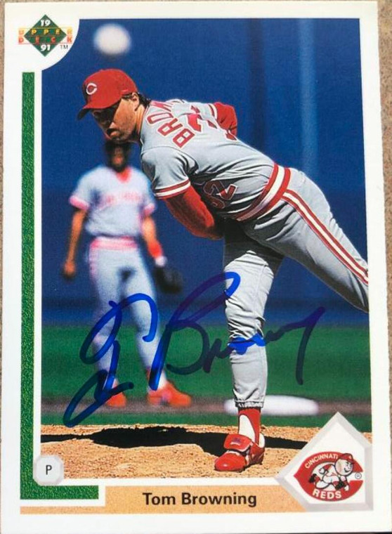 Tom Browning Autographed 1991 Upper Deck #633