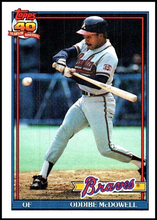 1991 Topps #533 Oddibe McDowell VG Atlanta Braves 