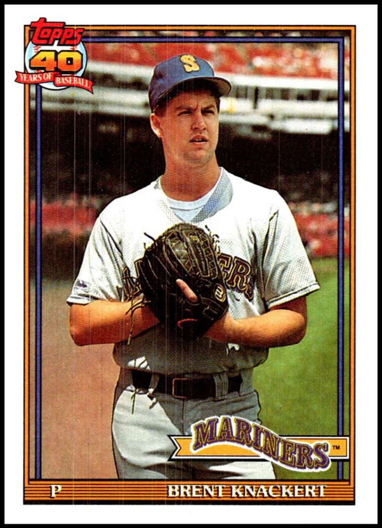 1991 Topps #563 Brent Knackert VG Seattle Mariners 