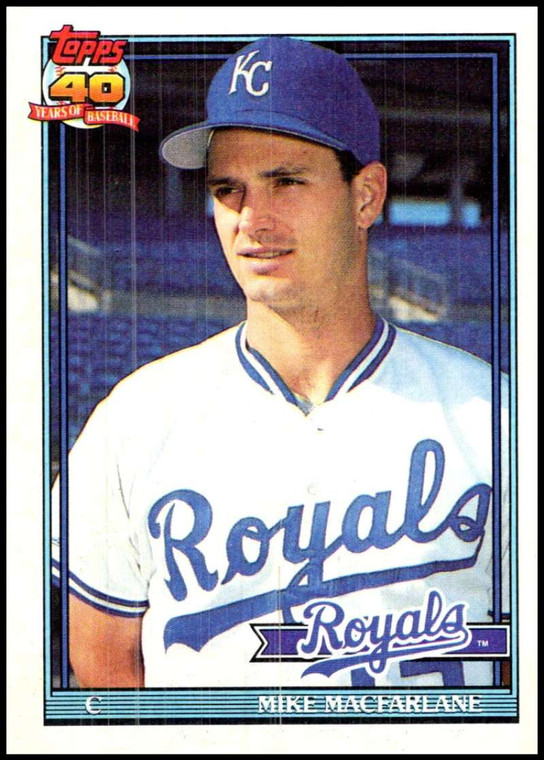 1991 Topps #638 Mike Macfarlane VG Kansas City Royals 