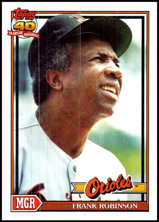 1991 Topps #639 Frank Robinson MG VG Baltimore Orioles 
