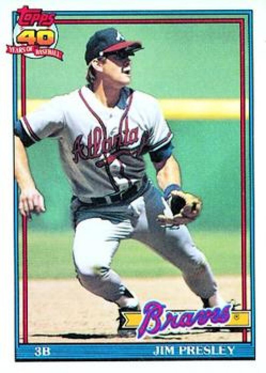 1991 Topps #643 Jim Presley VG Atlanta Braves 