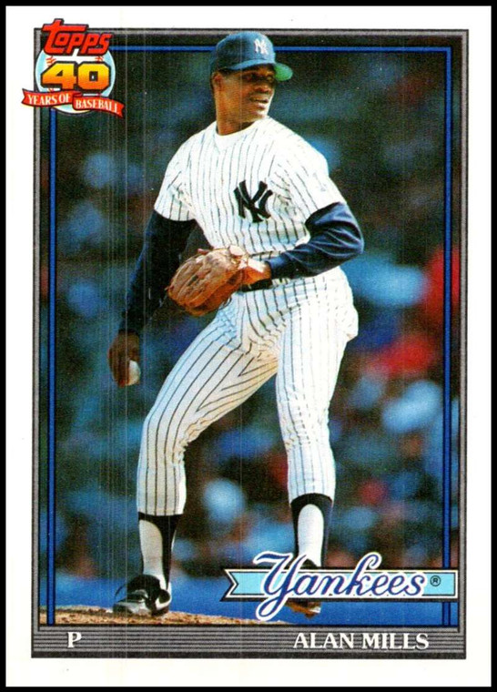 1991 Topps #651 Alan Mills VG New York Yankees 