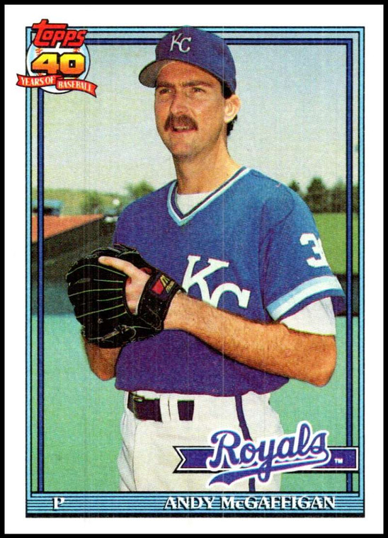 1991 Topps #671 Andy McGaffigan VG Kansas City Royals 
