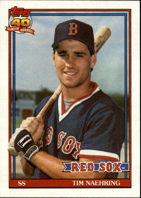 1991 Topps #702 Tim Naehring VG Boston Red Sox 