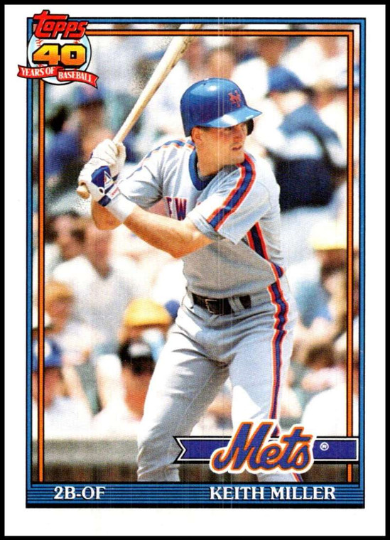 1991 Topps #719 Keith Miller VG New York Mets 