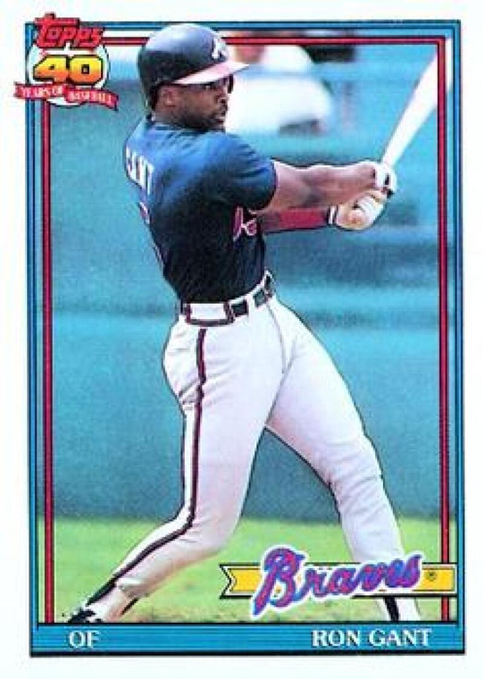 1991 Topps #725 Ron Gant VG Atlanta Braves 