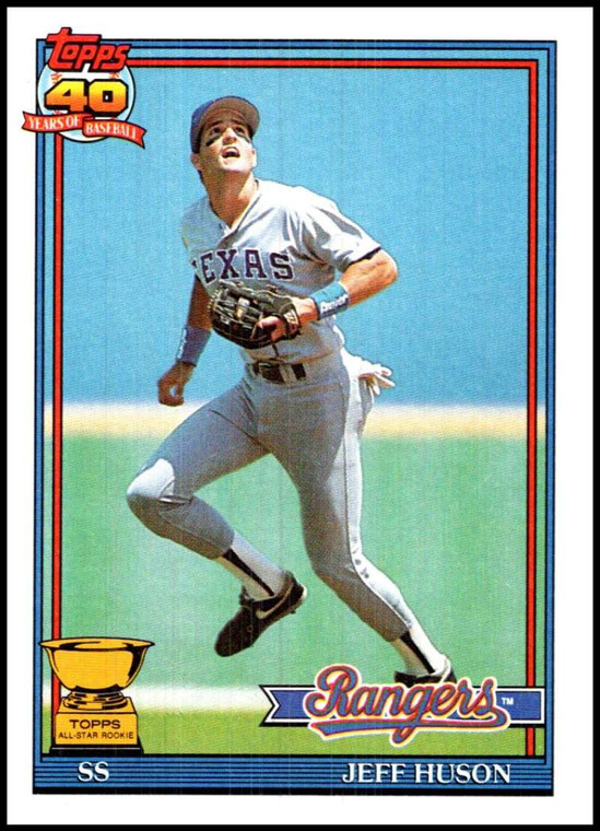 1991 Topps #756 Jeff Huson VG Texas Rangers 