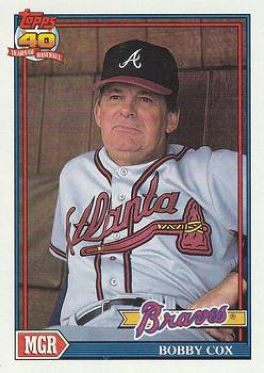 1991 Topps #759 Bobby Cox MG VG Atlanta Braves 