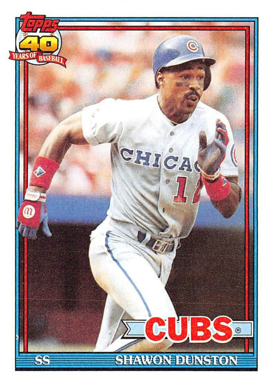 1991 Topps #765 Shawon Dunston VG Chicago Cubs 