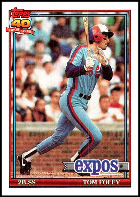 1991 Topps #773 Tom Foley VG Montreal Expos 