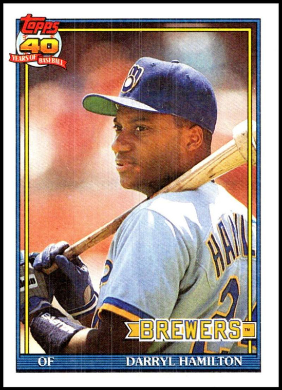 1991 Topps #781 Darryl Hamilton VG Milwaukee Brewers 