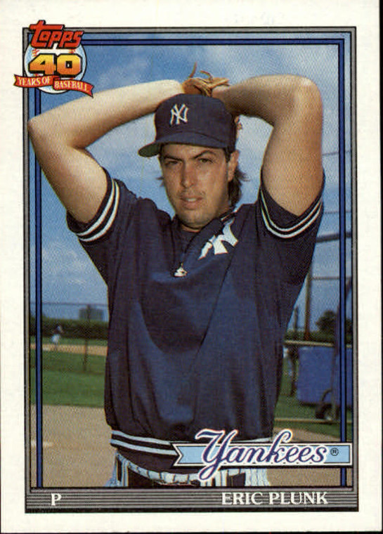 1991 Topps #786 Eric Plunk VG New York Yankees 